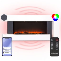 Klarstein Studio Light & Fire 2 Smart, камина, 1000/2000W, MDF, WiFi Контрол (ACO7-Studio L&F 2 W)