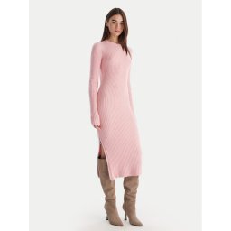 Patrizia Pepe Плетена рокля 2A2996 K294 Розов Regular Fit