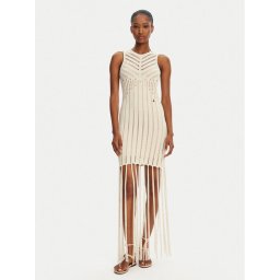 Patrizia Pepe Плетена рокля 2A2916/K260-B823 Бежов Regular Fit