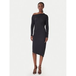 Patrizia Pepe Коктейлна рокля 8A1606/J37-K103 Черен Regular Fit