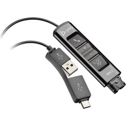 HP Poly DA85 Headset cable USB 24 pin USB-C male to Quick Disconnect male 1.3m