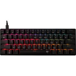 White Shark геймърска механична клавиатура Gaming Mechanical Keyboard SHINOBI 2 - YUSYA 5P Red Switches (English US), Black