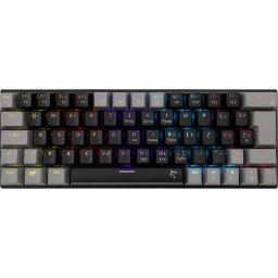 White Shark геймърска механична клавиатура Gaming Mechanical Keyboard WAKIZASHI 2 - Red Switches (English US), Black, Gray
