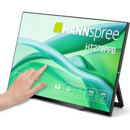 Тъч монитор HANNSPREE HT279PPB, LED, 27 inch, Wide, Full HD, HDMI, DP, Черен