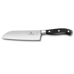 Кухненски нож Victorinox Grand Maitre Santoku Forged, сантоку, неръждаема стомана, 17 см, черен