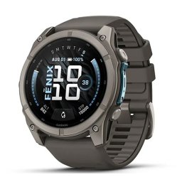 Garmin Fenix 9 - 51 mm, Titanium с pebble gray силиконова каишка