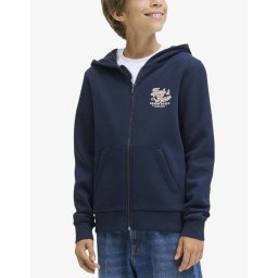 JACK&JONES Jjelogo Sweat Ziphood 2Col Noos JNR Navy