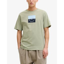 JACK&JONES Jorcatskills Square Branding Tee SSCN LN Green
