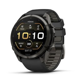 Garmin Fenix 9 Pro - 51 mm, Carbon gray DLC titanium с black/pebble gray силиконова каишка 010-04337-16