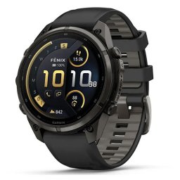 Garmin Fenix 9 Pro, inReach - 47 mm, Carbon gray DLC titanium с black/pebble gray силиконова каишка 010-04336-11
