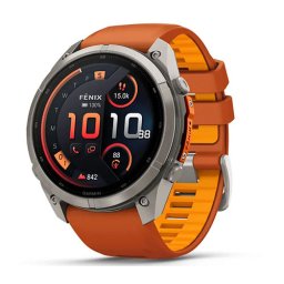 Garmin Fenix 9 Pro, inReach - 51 mm, Titanium с autumn orange/spark orange силиконова каишка 010-04337-01