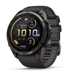 Garmin Fenix 9 Pro, inReach - 51 mm, Carbon gray DLC titanium с black/pebble gray силиконова каишка 010-04337-11