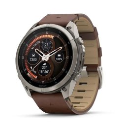 Garmin Fenix 9 Pro, inReach - 51 mm, Titanium с walnut кожена каишка и pebble gray/silver gray силиконова каишка 010-04337-41