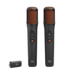 Два микрофона JBL EasySing, безжични, кардиоидни, динамични, USB-C, подсветка, до 10 часа време на работа, черни