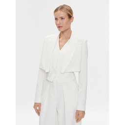 KARL LAGERFELD Комплект сако и елек 240W1411 Бял Regular Fit