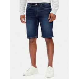 Pepe Jeans Дънкови шорти PM801075 Тъмносин Slim Fit