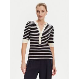Guess Тениска с яка и копчета W5YP20 KCZ82 Тъмносин Regular Fit