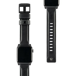 Каишка Urban Armor Leather Strap, за смарт часовник Apple Watch 42/44mm, черна