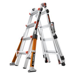 Телескопична алуминиева стълба Little Giant Conquest 2.0 PRO M17, с обезопасителни релси, 4x4 стъпала