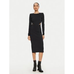 Patrizia Pepe Коктейлна рокля 8A1454/JZ26-K103 Черен Slim Fit