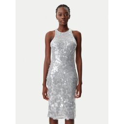 Patrizia Pepe Коктейлна рокля 8A1444/J251-S708 Сив Regular Fit