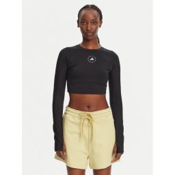 adidas by Stella McCartney Тениска от техническо трико TrueStrength IW3859 Черен Slim Fit
