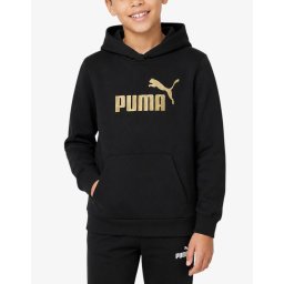 PUMA Ess Glitter Logo Hoodie Black