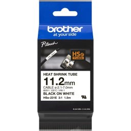 Консуматив Brother HSe-231E 11.2mm Black on White Heat Shrink Tape