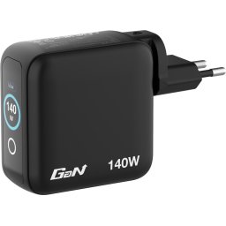 Зарядно устройство Verbatim Mini GaN Charger 140W with Display