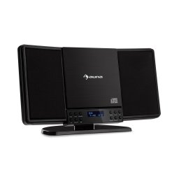 Auna V14-DAB, вертикална стерео система, CD, FM и DAB + тунер, BT, черен (KC14-V-14 DAB Black)