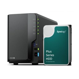 Мрежови диск (NAS) Synology DS223 в комплект с твърд диск 4TB Synology HAT3300-4T, четириядрен Realtek RTD1619B 1.7GHz, 2GB DDR4, 2x 3.5"/2.5", 1x 1GbE LAN, 3x USB 3.0