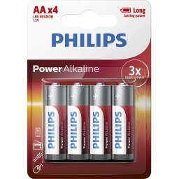 Philips Power Alkaline батерия LR6 AA, 4-blister