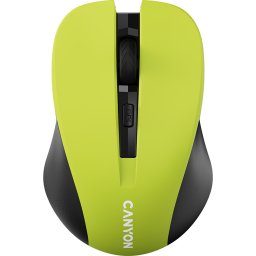 CANYON MW-1, Yellow 2.4GHz wireless optical mouse with 3 buttons, 800/1200/1600 DPI adjustable