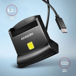 AXAGON CRE-SM4NC - USB-C Smart card StandReader
