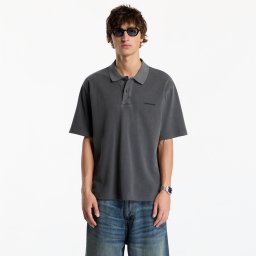 Тениска Carhartt WIP S/S Wayne Polo UNISEX Black Garment Dyed XS