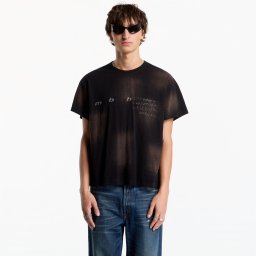 Тениска MISBHV M B H Spot Wash Burnt Black T-Shirt UNISEX Washed Black S