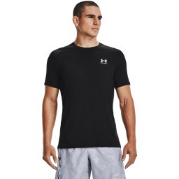 Тениска Under Armour Hg Armour Fitted SS Tee Black/ White XL