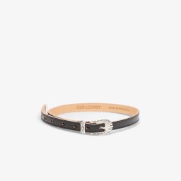 Огърлица OUR LEGACY Cowboy Wrap Around Deep Black Leather Universal