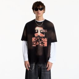 Тениска MISBHV 7:30 Pm Lakefront Spot Wash Black T-Shirt UNISEX Washed Black XL