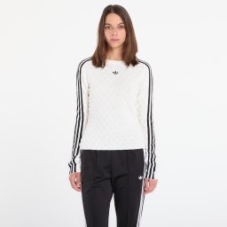 Тениска adidas Slim Solid Spike Knit Sweatshirt White L