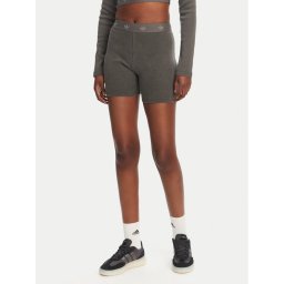 adidas Къс клин Ribbed Booty JC7554 Сив Slim Fit