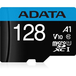 microSDXC карта ADATA Premier 128GB UHS-I A1 V10 + SD адаптер