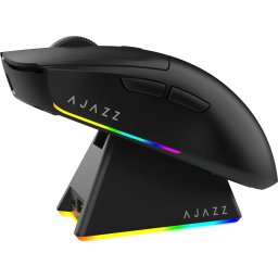 Ajazz професионална геймърска мишка AJ139 V2 MC - Wireless Gaming Mouse - 1K, Magnetic Charging Dock, Black