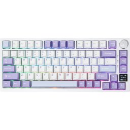 Геймърска механична клавиатура Ajazz AK820 PRO - Gift Switch [Linear], Purple White Blue