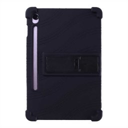 Силиконов гръб със стойка за Samsung Galaxy Tab S10 Lite - черен