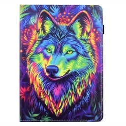 Кожен калъф за Samsung Galaxy Tab S10 FE/S10 Lite/S9 FE/S9 - с вълк