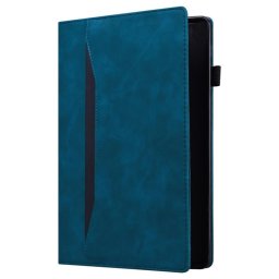 Кожен калъф за Samsung Galaxy Tab S10 FE/S9 FE/S9/S8/S7 - син