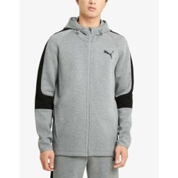 PUMA Evostripe Full Zip Hoodie Jr Gray/Black