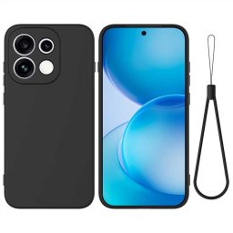 Силиконов гръб с верижка за OPPO Reno 16 Pro 5G - черен