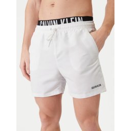 Calvin Klein Swimwear Плувни шорти LV00N61015 Бял Regular Fit